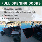 DURAFORCE Black Left Right 2 Full Swing Open Doors Aluminum Kit For 09-22 Polaris RZR 170