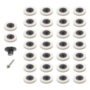 DURAFORCE 30Pcs 2" - 8mm Thick Wool Fabric Disc Polishing Buffing Pads Wheels 1/4" Shank