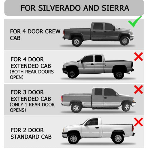 DURAFORCE For 99-07 Chevy Silverado GMC Sierra Crew Cab Corners & Inner Outer Rocker Panel