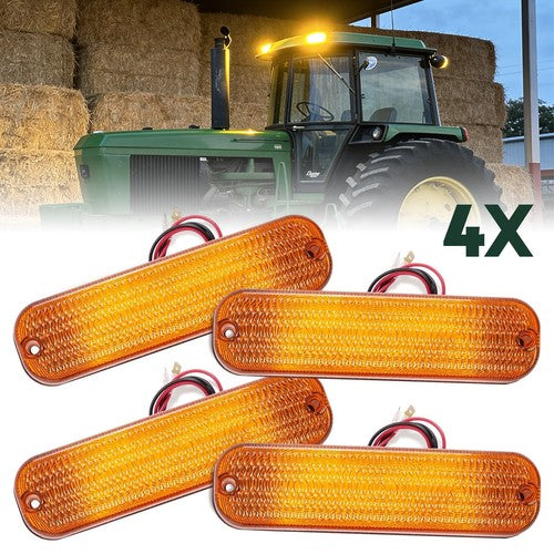 DURAFORCE For John Deere 4050 4250 4450 LED Flashing Cab Lights 4 Pack Replace For AR60250