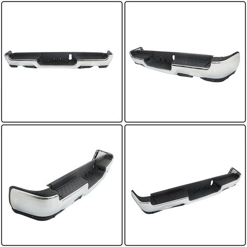 DURAFORCE For RAM 1500 2019-2023 Complete Chrome Rear Bumper Assembly Dual Exhaust New
