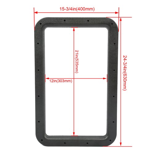 DURAFORCE 15.7" x 24.8" Entrance Door Window Frame Inner & Outer For RV Trailer Camper