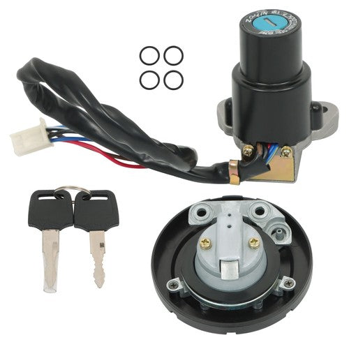 DURAFORCE For Kawasaki KLR650 87-07 Motorcycle Fuel Tank Cap Ignition Lock New