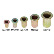 DURAFORCE Zinc Steel Rivet Nut Kit 300 Pack Rivnut Nutsert Assort 150pcs Metric+150pcs SAE
