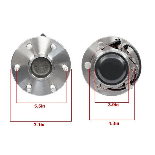 DURAFORCE For Chevy Silverado GMC Sierra 1500 515036 Front Wheel Bearing Hub Assembly 4WD