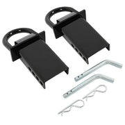 DURAFORCE Black 2Pk Adjustable Trailer Stake Pocket D-Ring Heavy Duty Load Limit 5400lbs