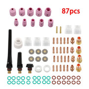 DURAFORCE 87PCS TIG Welding Torch Accessories Glass Cup Alumina Nozzle Stubby Gas Lens