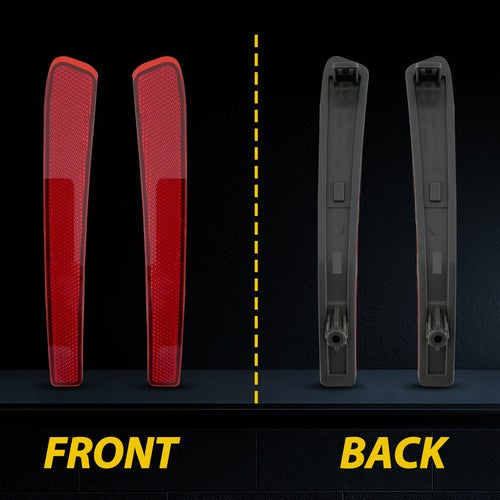DURAFORCE 2pcs Rear Bumper Reflector Reflex Red for 2020 2021 2022 for Toyota Corolla