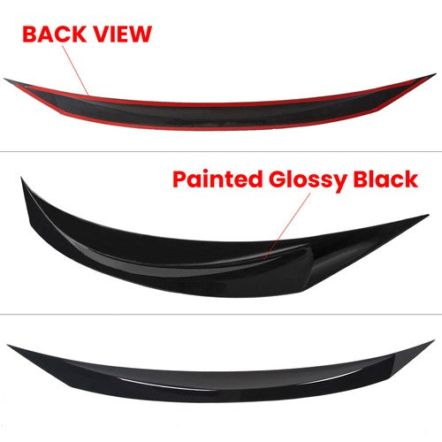 Gloss Black Front Hood Bumper Upper Nose Cover for Honda Civic Si 2016-2021