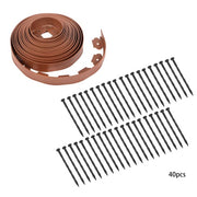 DURAFORCE 2” No Dig Lawn Border L-shaped Lawn Garden Edging Kit W/ 40 Spikes Plastic 40FT