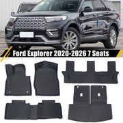 DURAFORCE For Ford Explorer 2020-2026 7 Seats TPE Cargo Mat Floor Liners