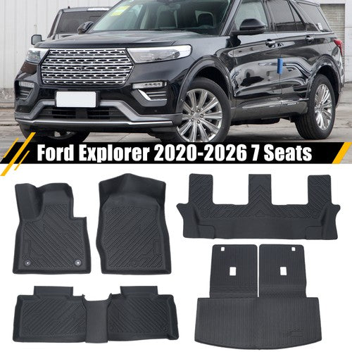 DURAFORCE For Ford Explorer 2020-2026 7 Seats TPE Cargo Mat Floor Liners