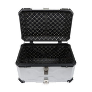 DURAFORCE 65L Top Case Tail Box Waterproof Luggage Scooter Trunk Storage Silver Motorcycle