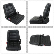 DURAFORCE Universial Seat with Adjustable Backrest Seatbelt Slid for Forklift Tractor