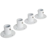 DURAFORCE 4 Pack Aluminum Slide Deck Flange w/ Flange Bolt For Inground Swimming Pools