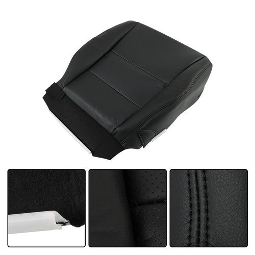 DURAFORCE New For Acura RDX 2007-2012 Driver Bottom Perforated Leather Black Seat Cover