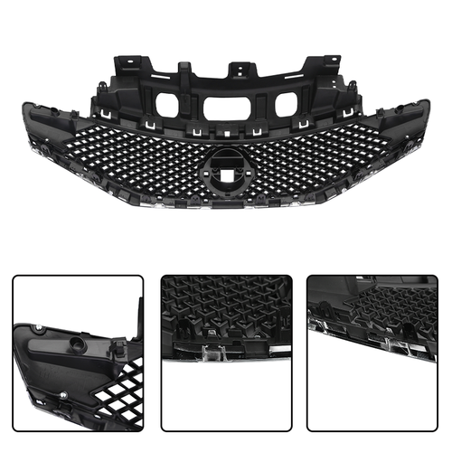 DURAFORCE Front Grille & Cover & Fog Light Covers w/Bulbs For 2015-16 Nissan Versa Note SR