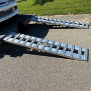 DURAFORCE 72" x15" Pair Aluminum 8500 LBS Hook Ramps Car Truck Trailer Auto Hauler Tractor