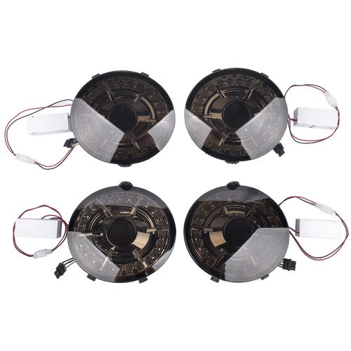 DURAFORCE 4Pcs LED Brake Tail Lights Black Fits for Chevrolet Corvette C6 Coupe 2005-2013