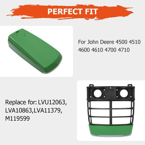 DURAFORCE New Upper Hood w/Fuel Door Front Grille Combo For John Deere 4500 4600 4710 4610