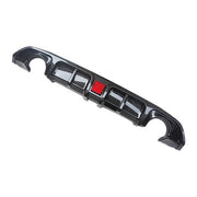 DURAFORCE Carbon Style Rear Bumper Diffuser Lip For Infiniti Q60 2017-2022 W/LED Light