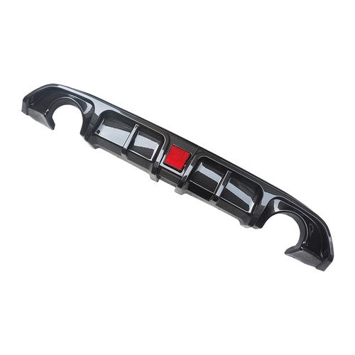 DURAFORCE Carbon Style Rear Bumper Diffuser Lip For Infiniti Q60 2017-2022 W/LED Light