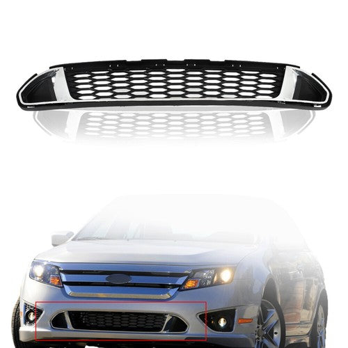 DURAFORCE For Ford Fusion 2010-2012 Sport Front Lower Grille Grill & Chrome Molding Trim