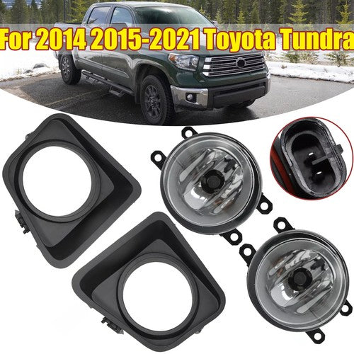 DURAFORCE For 2014 2015-2021 Toyota Tundra Fog Lights Pair Front Bumper Driving Lamp