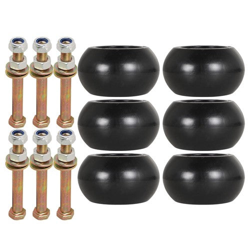 DURAFORCE 6 Pcs Plastic Mower Deck Wheel Raptor And Hardware Kit For Hustler 788166 781567