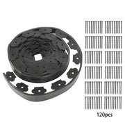 DURAFORCE L-shaped Landscape Edging Border Kit 100' No-Dig Garden 1.5" Edge Lawn Border