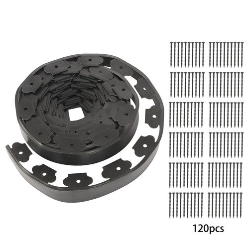 DURAFORCE L-shaped Landscape Edging Border Kit 100' No-Dig Garden 1.5" Edge Lawn Border