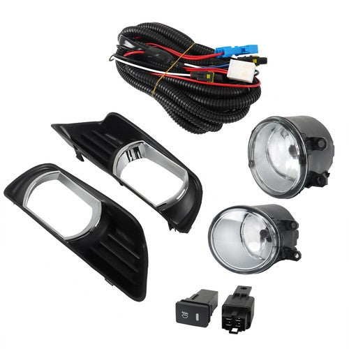 DURAFORCE Fit For Toyota Camry 2007-2009 Front Fog Lights Lamps+Bezel+Switch Kit Clear New