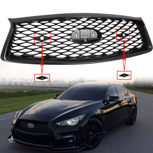 DURAFORCE For 2018-2023 Infiniti Q50 Front Bumper Grille With Camera Hole F23106HH0C
