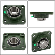 DURAFORCE (6) UCF209-28 Solid Base Pillow Block Flange Mounted Bearing 1-3/4" Bore 4 Bolt