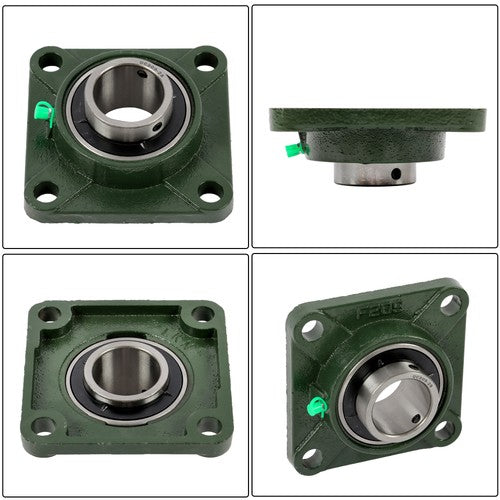 DURAFORCE (6) UCF209-28 Solid Base Pillow Block Flange Mounted Bearing 1-3/4" Bore 4 Bolt