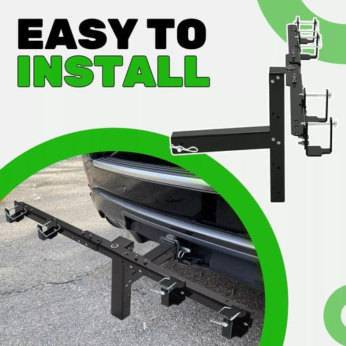 DURAFORCE Dual Can Garbage Hauling Hitch 2"" Receiver For Cars/Truck/Golf Carts/ATV/UTV