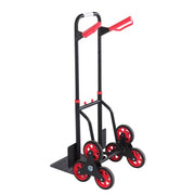 DURAFORCE W/ 6 TPR Wheels Stair Climbing Hand Truck Capacity:440lbs Telescoping Handle