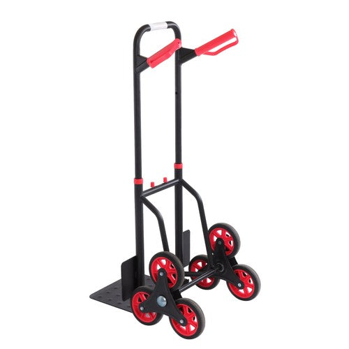 DURAFORCE W/ 6 TPR Wheels Stair Climbing Hand Truck Capacity:440lbs Telescoping Handle