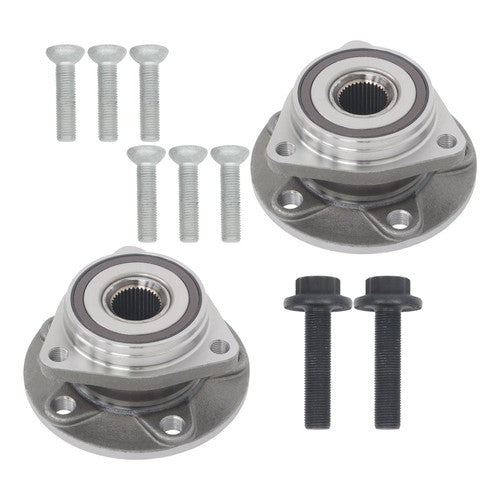 DURAFORCE 2Pc Front or Rear Wheel Hubs Bearing Assembly For Audi A3 Q3 S3 VW Jetta Golf