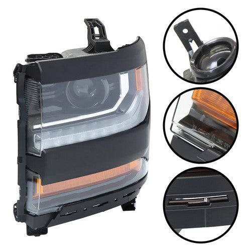 DURAFORCE w/ LED DRL HID/Xenon For Chevy Silverado 1500 2016-2018 Headlamp Left Headlight