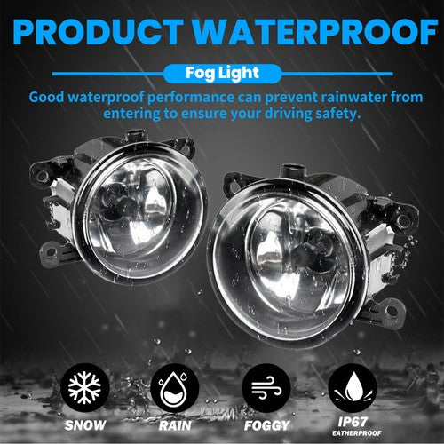 For 2015-2018 Jeep Renegade Front Clear Lens Fog Lights Bumper Lamp Replacement