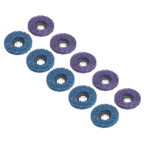 DURAFORCE (5 pieces each in purple and blue) 10 Pack of 4' x 5/8' Diamond Discs