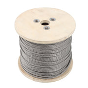 DURAFORCE 3/16In 7x19 T304 Stainless Steel Cable 500FT Wire Rope 3700lb Fracture Strength