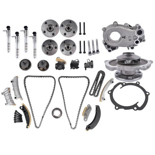 DURAFORCE Timing Chain Kit Oil & Water Pump VVT Sprockets for Cadillac ATS CTS GMC Acadia