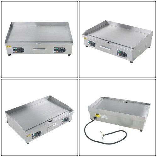 DURAFORCE 30 Inch Commercial Electric Griddle 3000W Countertop Flat Top Grill 122℉-572℉