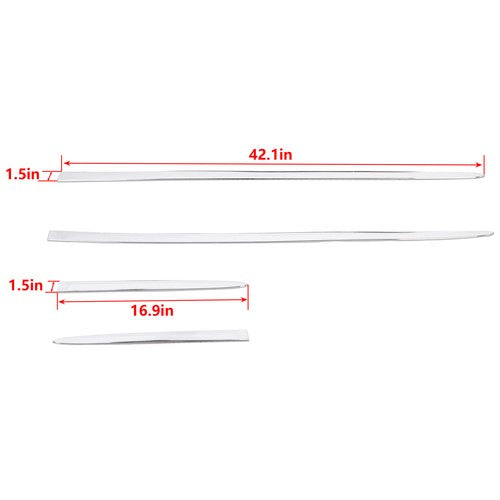 DURAFORCE 4 Pcs Chrome Side Skirt Door BODY MOLDINGS TRIMS For 2015-20 Chevrolet Impala