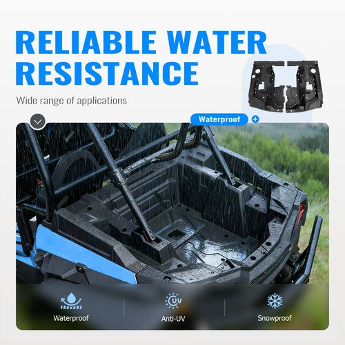 Polaris RZR XP Turbo 4 Left Right Section Textured Rear Bed Box for 2014-2023