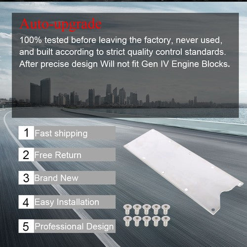 DURAFORCE For LS Gen 3 Billet Valley Pan Cover Plate (NO Knock Sensor) LSX