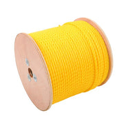DURAFORCE 1/4" x 600' Yellow Twisted Polypropylene Rope Heavy Duty Poly Ropes For Outdoor