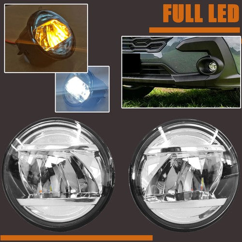 DURAFORCE Full LED Front Fog Lights Lamp Double Light w/ Switch for 2024 for Subaru Crosstrek